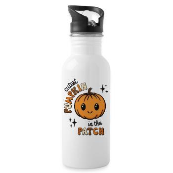Cutest Pumpkin in the Patch Sweet Pumpkin - Water bottle with straw - white - Right
