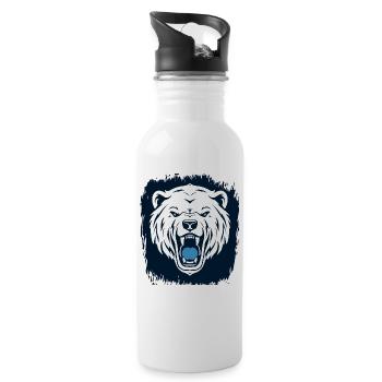 Bookish Aunt Black Matters Christmas Happy Comics - Water bottle with straw - white - Right