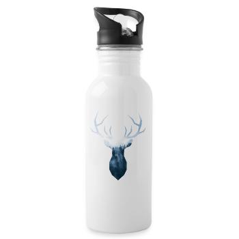 fog Hirsch - Water bottle with straw - white - Right