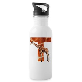 girafe t - Gourde avec paille intégrée - blanc - Droite