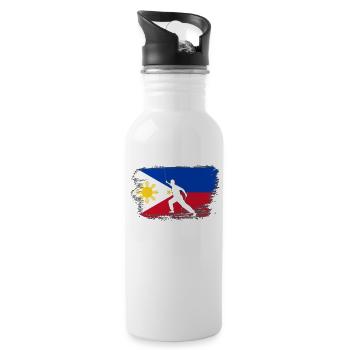Escrima Filipino Martial Art Martial Arts - Water bottle with straw - white - Right