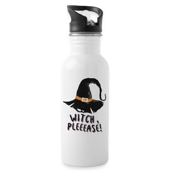 Horror Magic Magic Halloween T-Shirt Gift - Water bottle with straw - white - Right