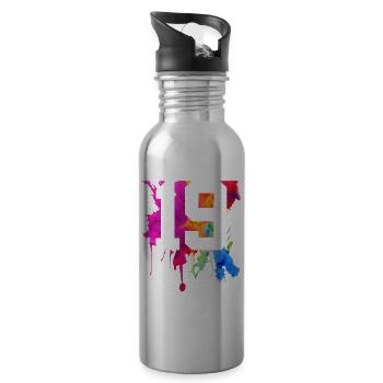 19 YEARS 19TH BIRTHDAY - Water bottle with straw - silver - Right