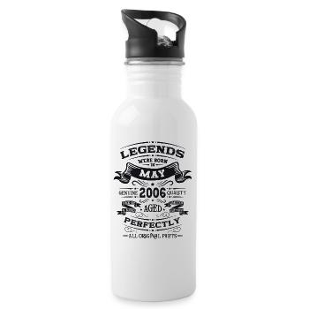 Legend May 2006 Vintage 2006 Birthday 2006 - Water bottle with straw - white - Right