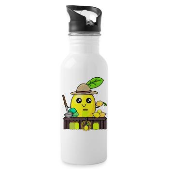 Citrons Jus de citron Vendeur Lemon Sour - Gourde avec paille intégrée - blanc - Droite