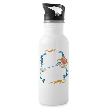 C'est la goutte d'eau qui fait déborder le vase - Gourde avec paille intégrée - blanc - Droite