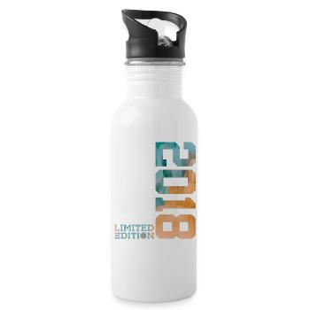 8TH BIRTHDAY LIMITED EDITION 2018 - Water bottle with straw - white - Right