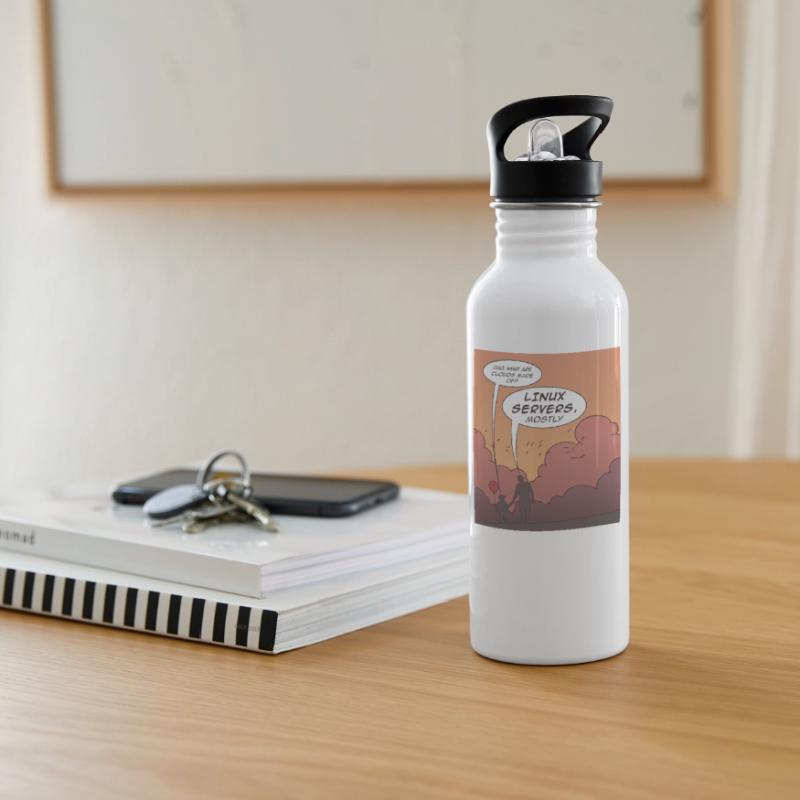 Drôle de codage langages de programmation Conception Gourde avec paille intégrée