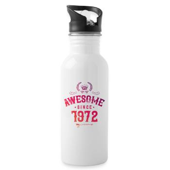 1972 génial depuis - Gourde avec paille intégrée - blanc - Droite
