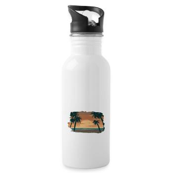 Greece 2022 - Trinkflasche mit integriertem Trinkhalm - Weiß - Rechts