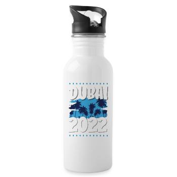 Dubai 2022 - Trinkflasche mit integriertem Trinkhalm - Weiß - Rechts