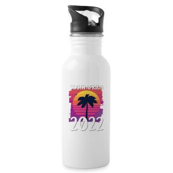 South Africa 2022 - Trinkflasche mit integriertem Trinkhalm - Weiß - Rechts