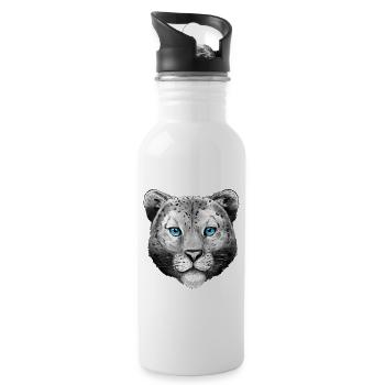 Léopard Enfants Animaux Dames Motif Animal - Gourde avec paille intégrée - blanc - Droite