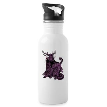 Viking Goddess of the Dead Hel - Water bottle with straw - white - Right
