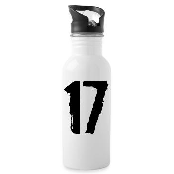 17 number jersey - Water bottle with straw - white - Right