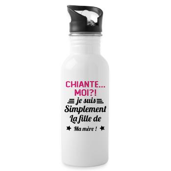 Chiante moi je suis simplement la fille de ma mère - Gourde avec paille intégrée - blanc - Droite