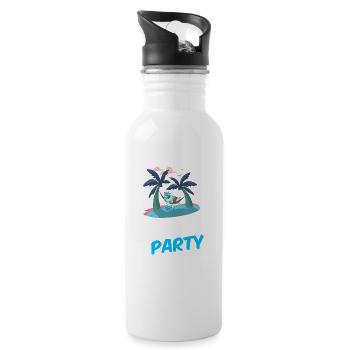 Équipe de fête de Floride - Gourde avec paille intégrée - blanc - Droite