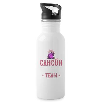 Cancun Drinking Team - Water bottle with straw - white - Right