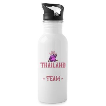 Thailand Drinking Team - Water bottle with straw - white - Right