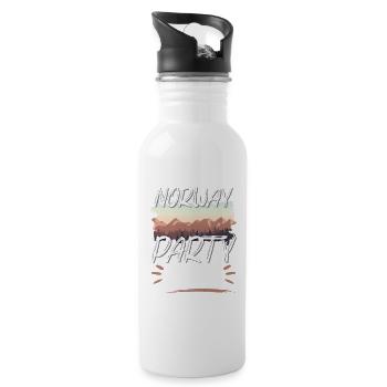 Équipage de la fête de Norvège - Gourde avec paille intégrée - blanc - Droite