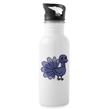 Truthan Comic Animal - Water bottle with straw - white - Right