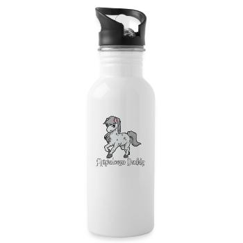 Horse lovers - Appaloosa Daddy - Water bottle with straw - white - Right