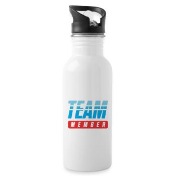 Skater Team - Water bottle with straw - white - Right