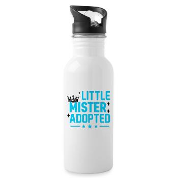 Little Mister Adopted Crown Stars First - Water bottle with straw - white - Right