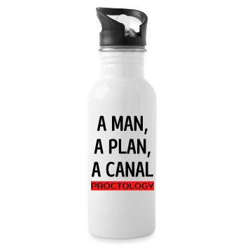 A MAN, A PLAN, A CANAL - PROCTOLOGY - Water bottle with straw - white - Right