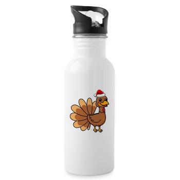 Truthan Comic Christmas - Water bottle with straw - white - Right