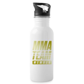 Mma Team - Trinkflasche mit integriertem Trinkhalm - Weiß - Rechts