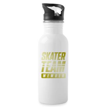 Skater Team - Water bottle with straw - white - Right