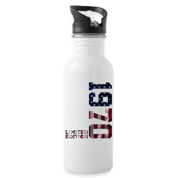 LIMITED EDITION 1970 USA 56TH BIRTHDAY - Water bottle with straw - white - Right