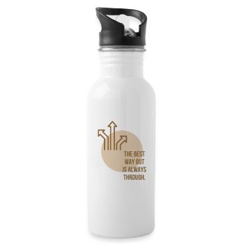 La meilleure issue est toujours à travers, beige jaune doré - Gourde avec paille intégrée - blanc - Droite
