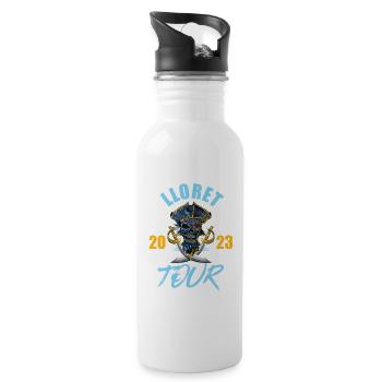 Lloret De Mar 2023 Skeleton - Water bottle with straw - white - Right