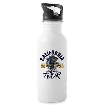 California 2023 Skeleton - Water bottle with straw - white - Right