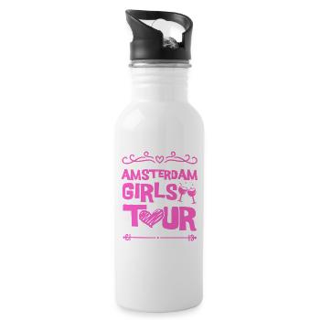 Amsterdam Girls Tour - Gourde avec paille intégrée - blanc - Droite