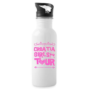 Croatia Party Team - Water bottle with straw - white - Right
