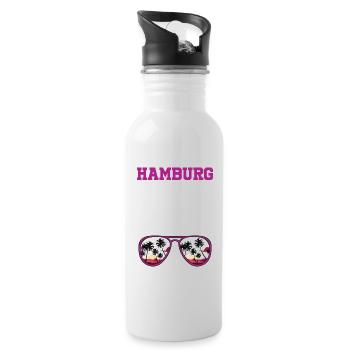 Hambourg 23 Maillot 2023 - Gourde avec paille intégrée - blanc - Droite
