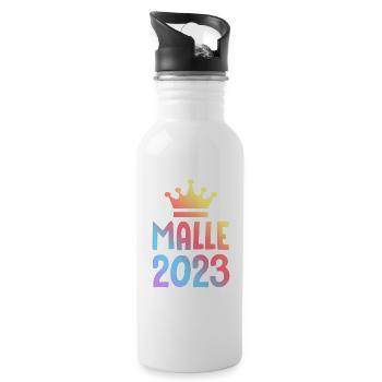 Malle 2023 Couronne - Gourde avec paille intégrée - blanc - Droite