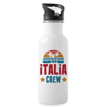 Équipage Italia - Gourde avec paille intégrée - blanc - Droite