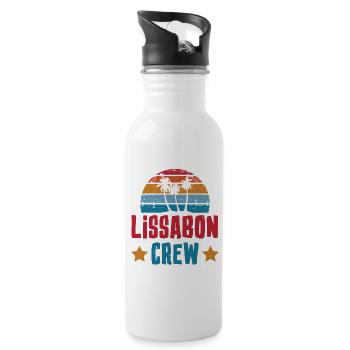 Lisbon Crew - Water bottle with straw - white - Right