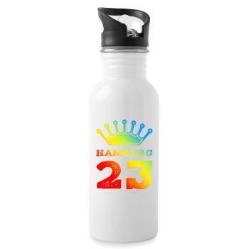 Hambourg 23 Maillot 2023 - Gourde avec paille intégrée - blanc - Droite