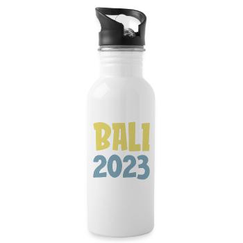Bali 2023 - Trinkflasche mit integriertem Trinkhalm - Weiß - Rechts