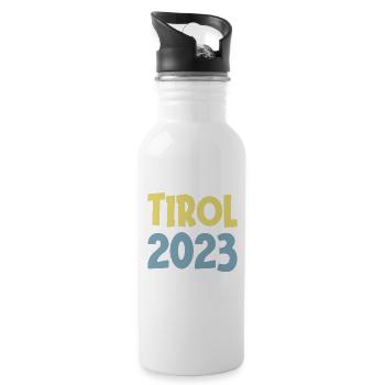 Tyrol 2023 - Gourde avec paille intégrée - blanc - Droite
