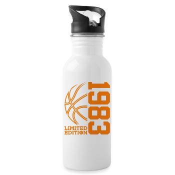 LIMITED EDITION 1983 BASKETBALL 43RD BIRTHDAY - Water bottle with straw - white - Right