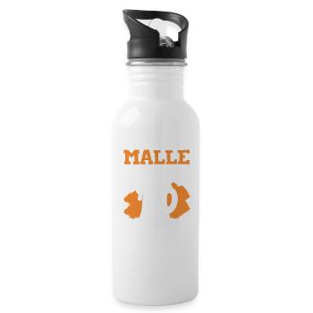 bier malle limited edition - Trinkflasche mit integriertem Trinkhalm - Weiß - Rechts