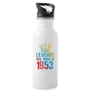 1953 Legends Born In - Water bottle with straw - white - Right