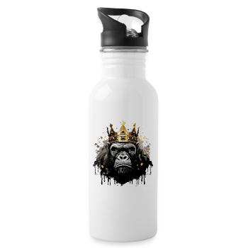 Gorilla Porte Head Crown - Gourde avec paille intégrée - blanc - Droite
