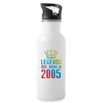 2005 Legends Born in - Water bottle with straw - white - Right